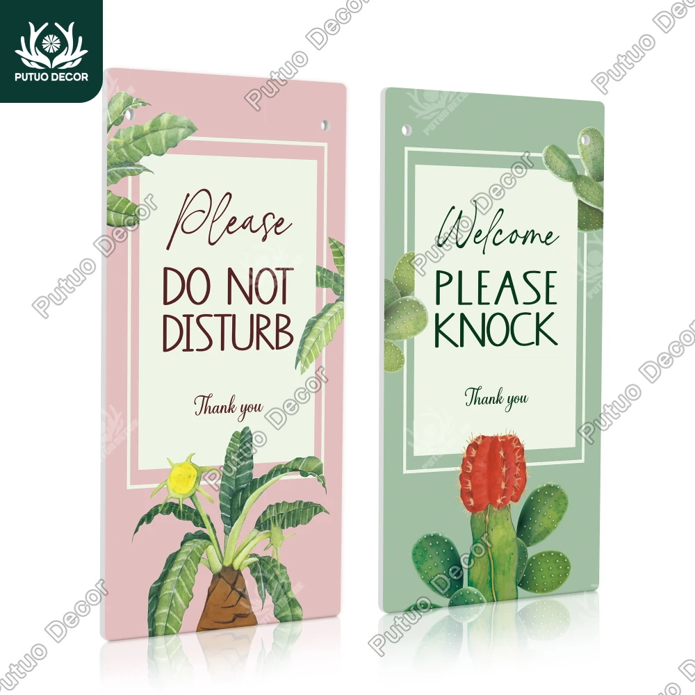 Декор Putuo, 1 шт., двусторонняя вывеска из ПВХ, добро пожаловать, пожалуйста, удачи, не беспокойтесь, спасибо, студия, конференц-зал, налет в подарок