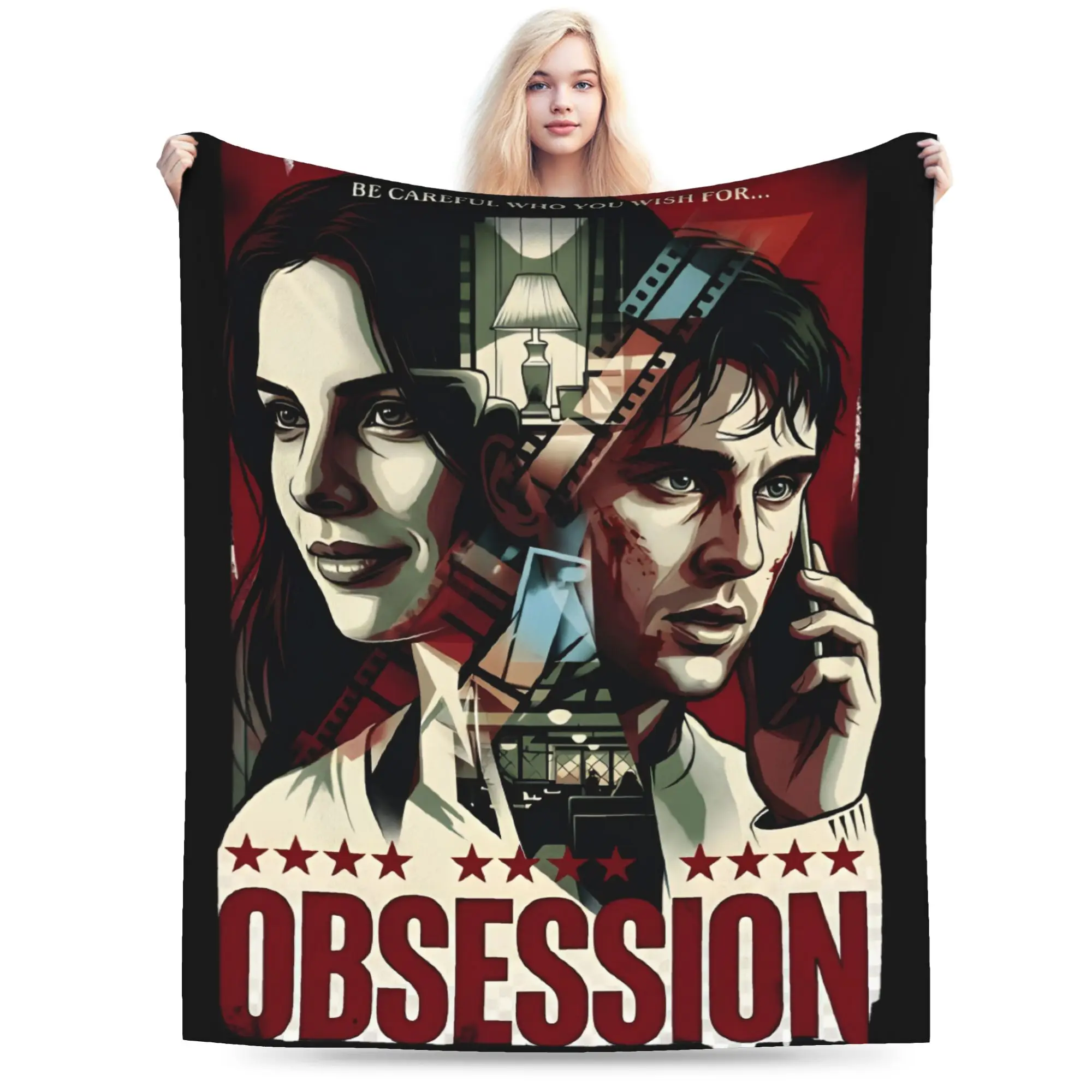 Nikki Baron Obsession Horror Movie 2026 Blanket  Wool Vintage Breathable Throw Blankets for Bedding Lounge Textile Decor