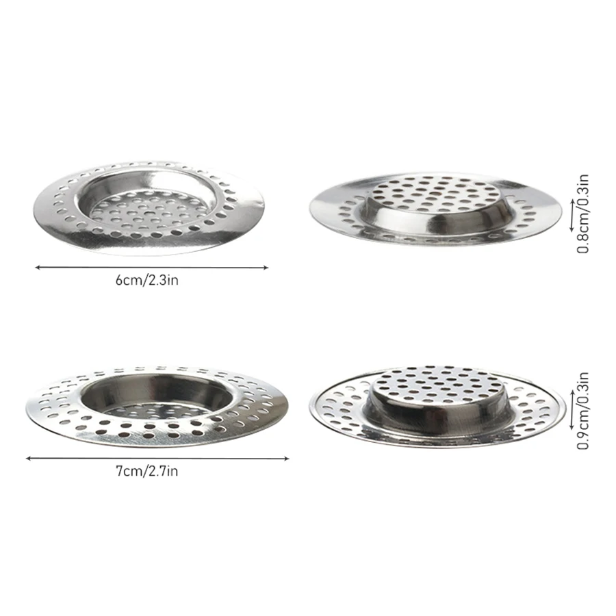 1PC stainless steel kitchen sink sink filter floor leakage net toilet circular sewer basin hair clog-proof floor drain cover
