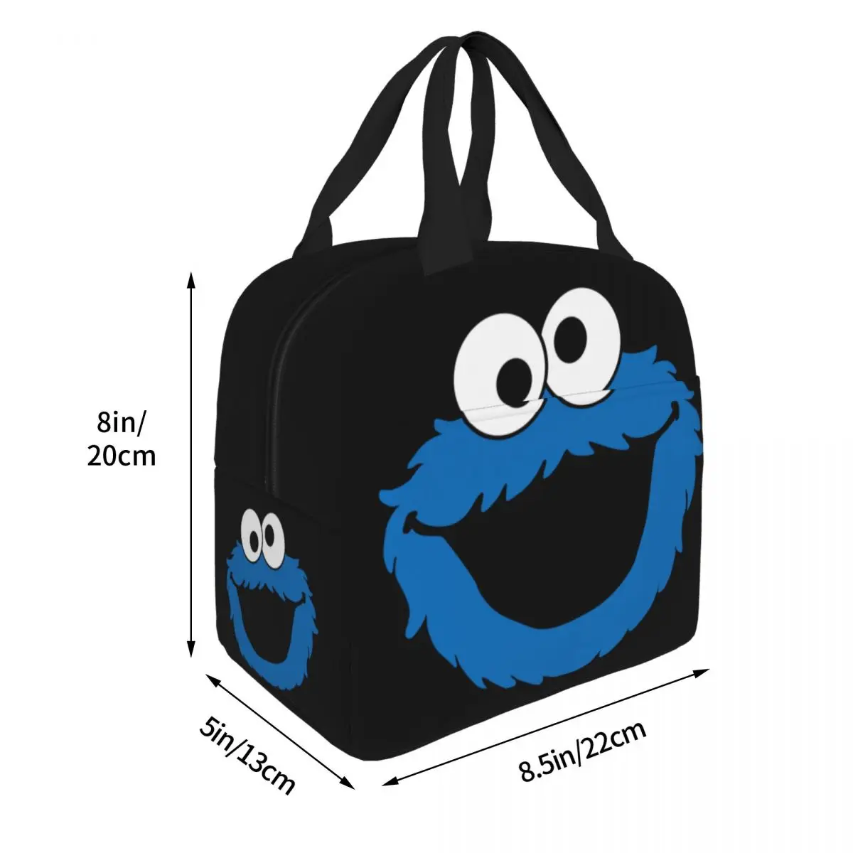 Cookie Monster Lunch Bags Insulated Bento Box Waterproof Lunch Tote Leakproof Picnic Bags Cooler Thermal Bag for Children Work