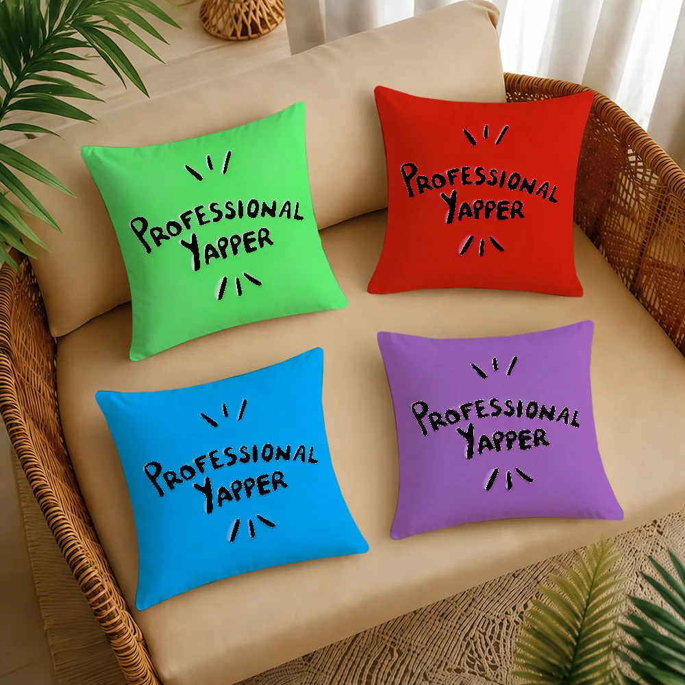 Professional Yapper Cushion Cover Square Decorative Throw Pillow Case Sofa Bed Living Room Anniversary Gifts