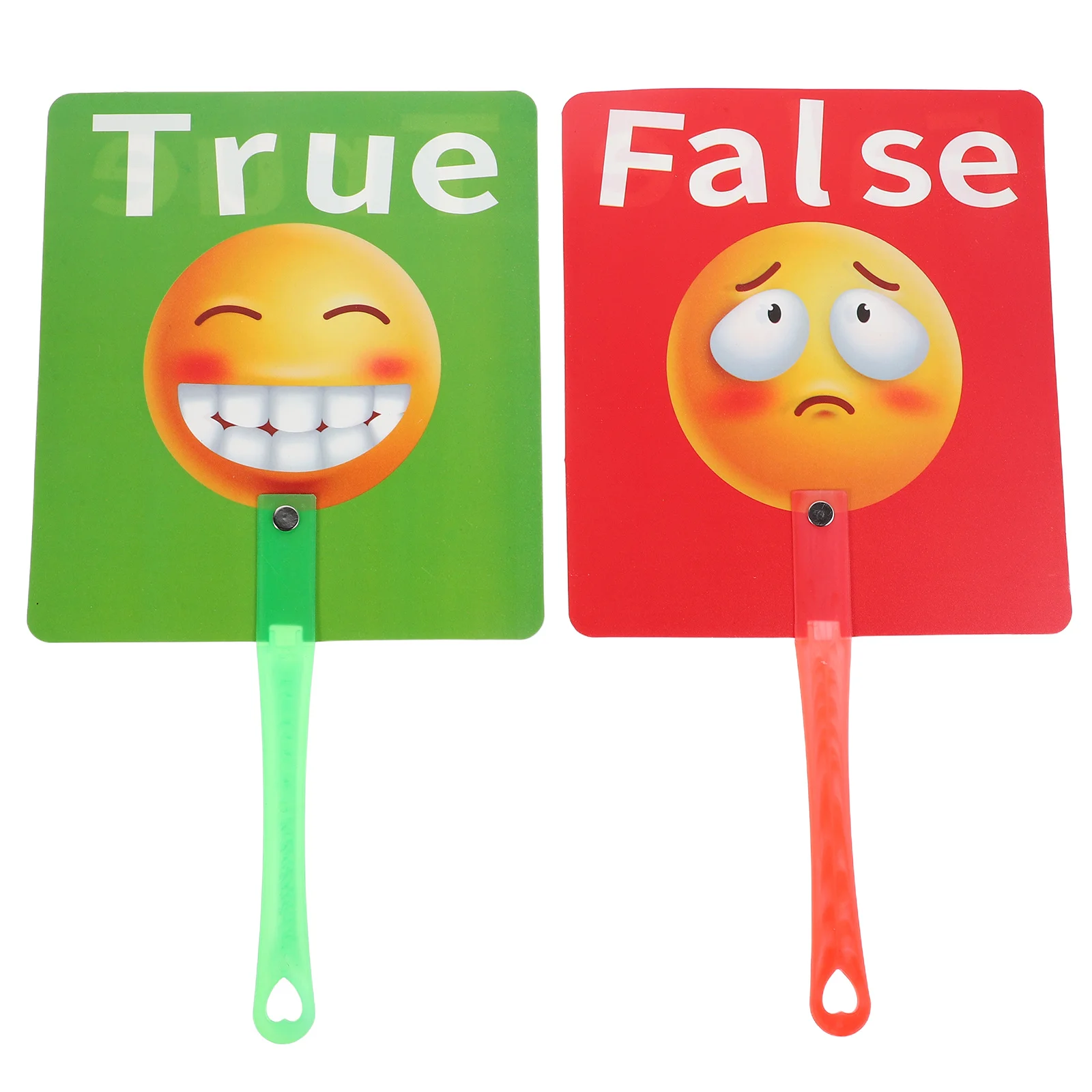 

2pcs Early Education Interactive Learning Paddles True False Answer Boards Reusable Voting Plastic Signs Classroom Management