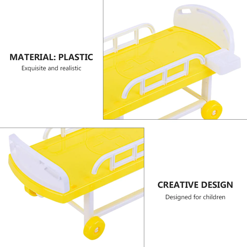 Casa de muñecas de juguete para niñas, cama médica simulada, simulación de bebé, cama de Hoz de imitación, trabajo de Hospital, enfermera