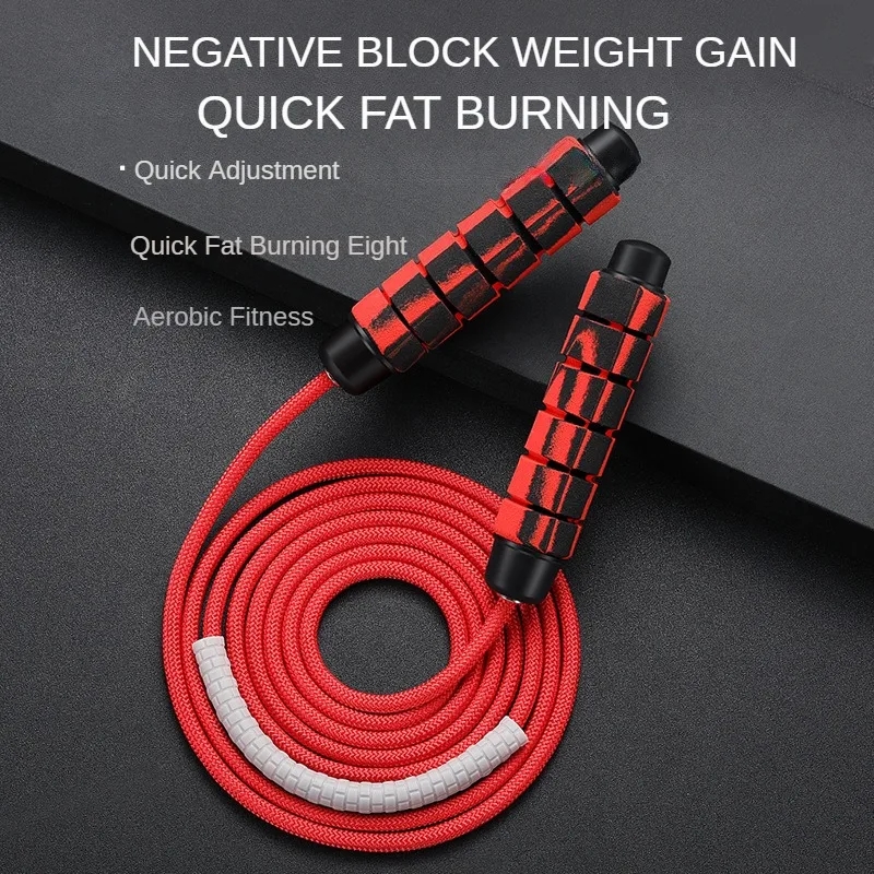 Boxing Jump Rope Crossfit Heavy Skipping Rope Foam Grip Handles for Fitness Workouts Endurance Strength Training