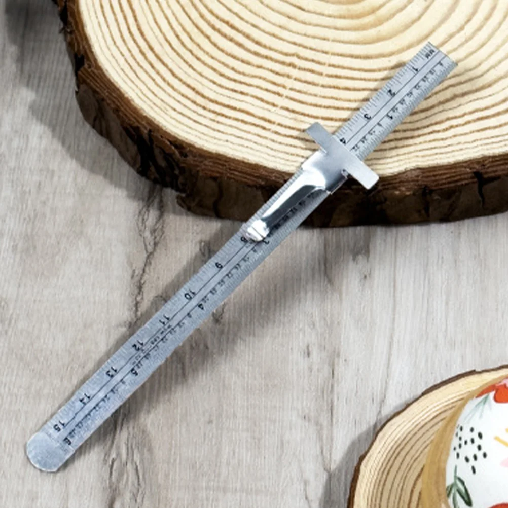 Stainless Steel Ruler with Detachable Clips Stainless Steel Pocket Clip Scale Gauge Ruler pocket ruler