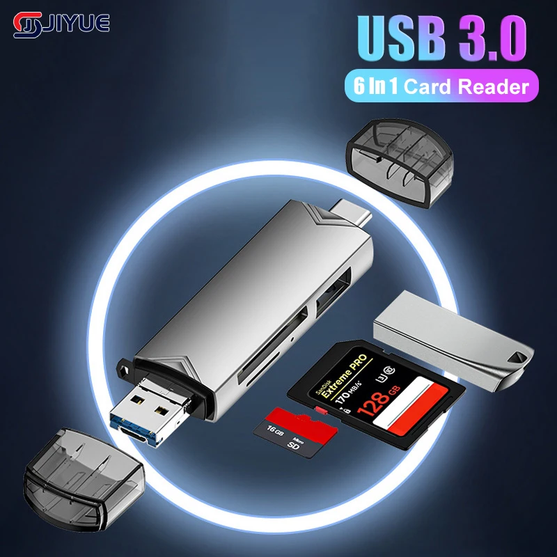 

Устройство для чтения SD-и TF-карт, 6 в 1, USB 3,0