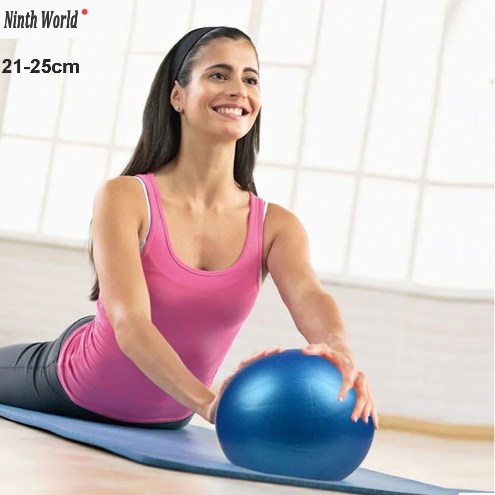 PVC Mini Fitness Ball 22/25CM Yoga Ball Wheat Tube Explosion-proof Scrub Ball Home Exercise Fitness Pilates Balance Ball Weight