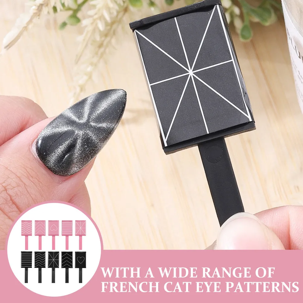 

10Pcs Nail Art Cat Eye Magnet Magnetic Tool Manicure Long Strip French Patterns Magnets for Nails Gel Polish Art
