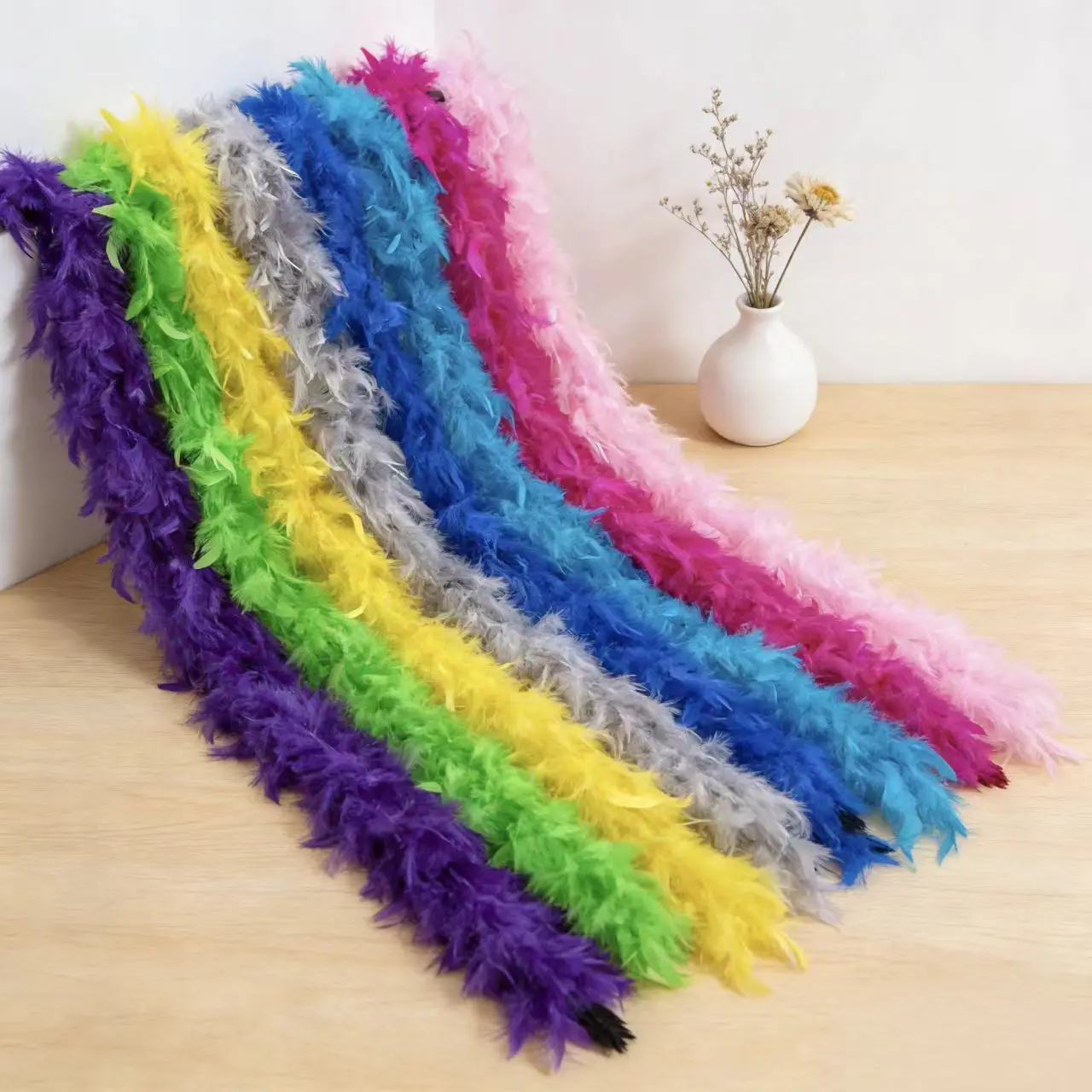 

2M Turkey Marabou Feathers Boa 40g-90g Colored Plumas Dress Shawl DIY Craft Wedding Scarf Decor Sewing Costume Trims Accessories