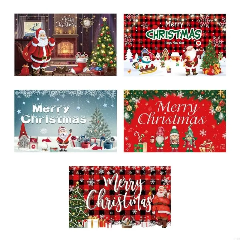 H8WB Holiday Backdrop Decoration Cloth 70.8x43.3Inch Christmas Decorative Wall Covering Tablecloth For Christmas Celebration