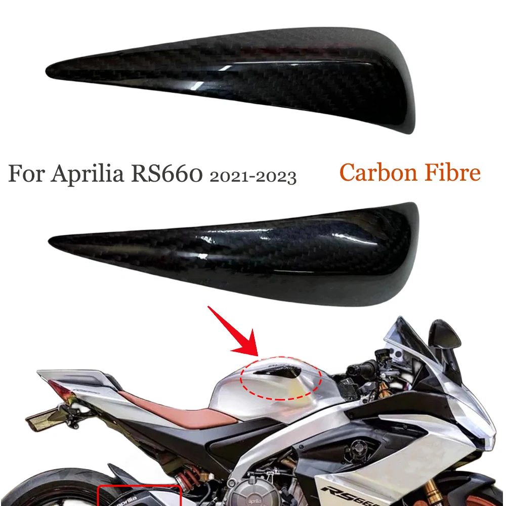 

For Aprilia RS660 RS 660 rs660 2021 2022 2023 Carbon Fiber Tank Sliders Protectors Tank Protector Covers Gloss Matt Finish