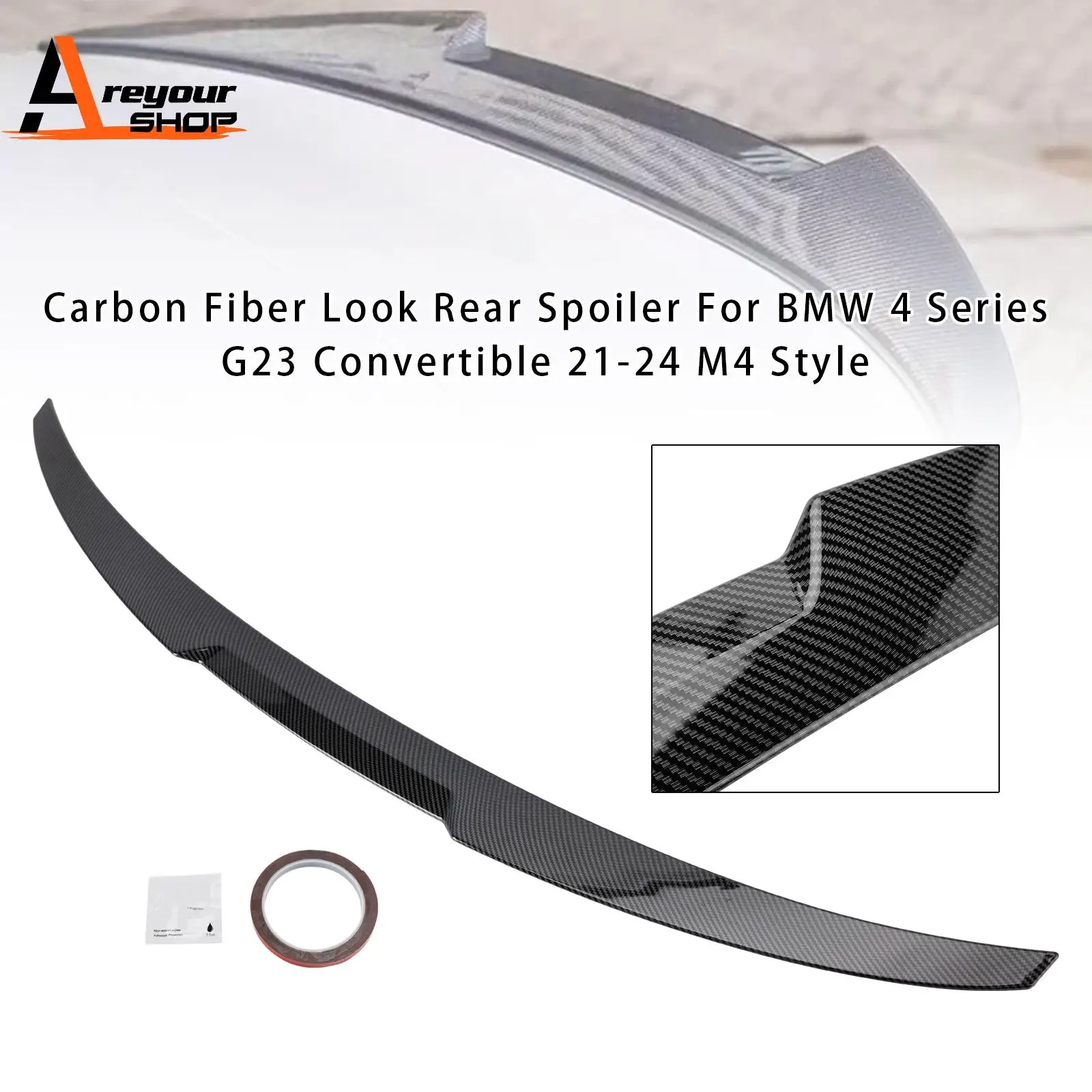 

Задний спойлер из углеродного волокна для BMW 4 серии G23 Convertible 2021 2022 2023 2024 M4 Style