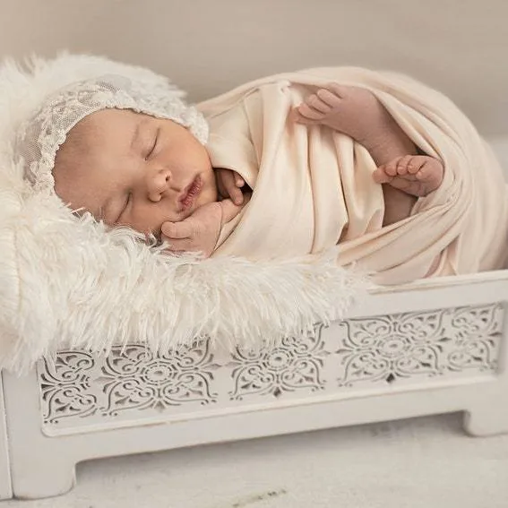 Newborn Photography Props Baby Photo Bed Photograohy Shooting Accessories Photo Furniture White Bec Posing Prop
