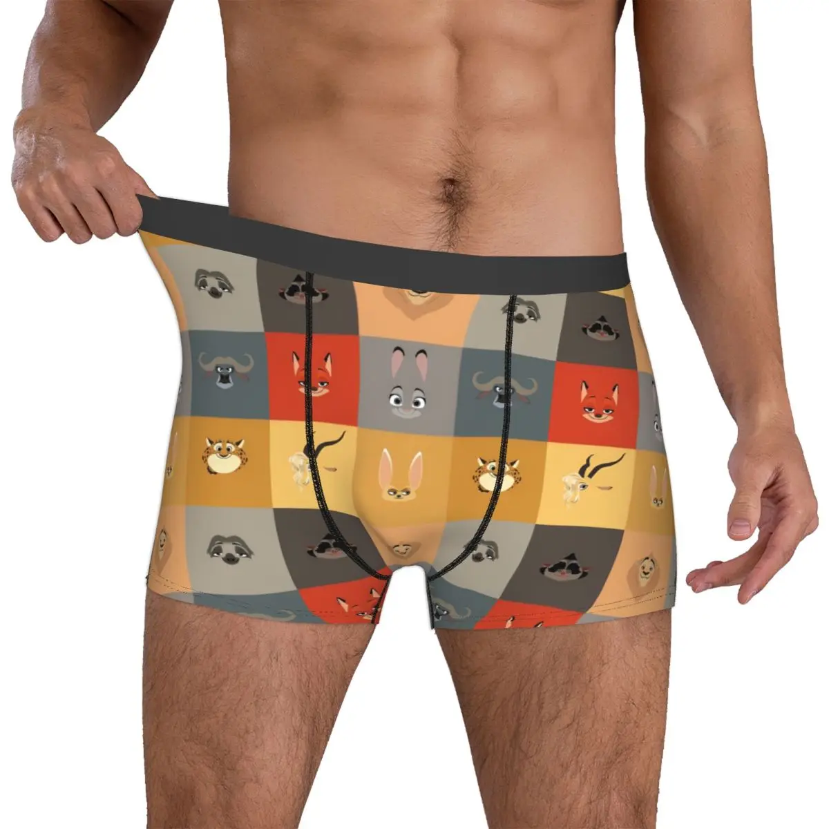 

Мужские трусы-боксеры Custom Funny Z-Zootopiaes: эластичные трусы-брифы Джуди и Ник