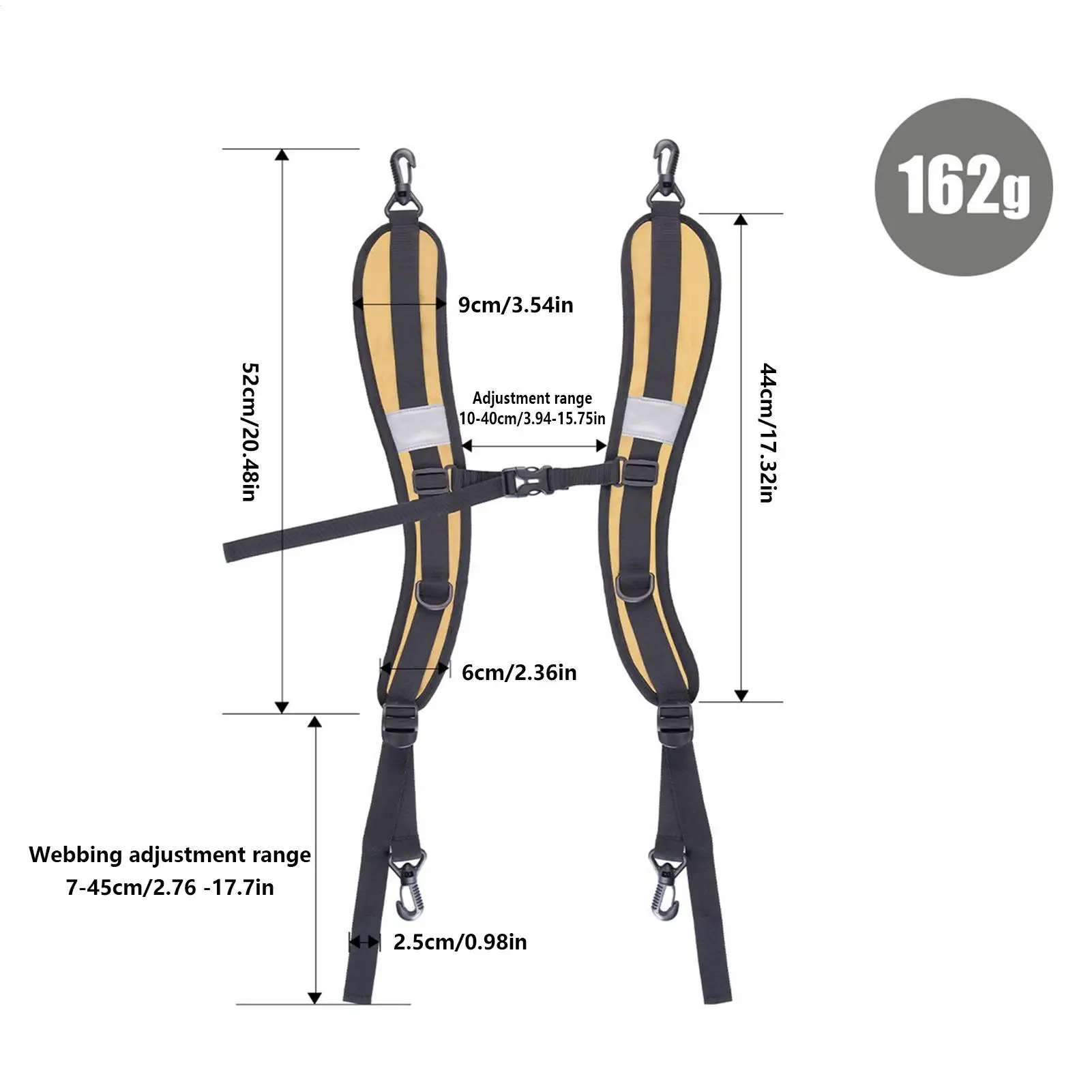 Schouderriem voor tas Schouderriem voor gitaren Etuiaccessoire Verstelbare lengte Vervangende ketting voor fotografie-optredens