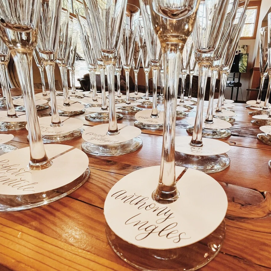 

20/30/50/100PCS Personalized Wedding Name Tags, Custom Place Cards, Wine Glass Name Tag, Table Name Place Cards, Glass Name Tag