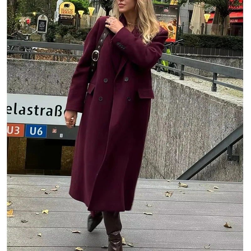 MUJER 2025 Long Coats for Women Long Sleeve Trench Coat Women Office Warm Winter Woman Coat Streetwear Outerwears Women\'s Jacket