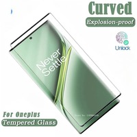 3D Curved Fingerprint Unlock Full Glue Tempered Glass For OnePlus Ace 3 2 Pro Screen Protector For OnePlus 13 12 11 10 9 Pro 12R