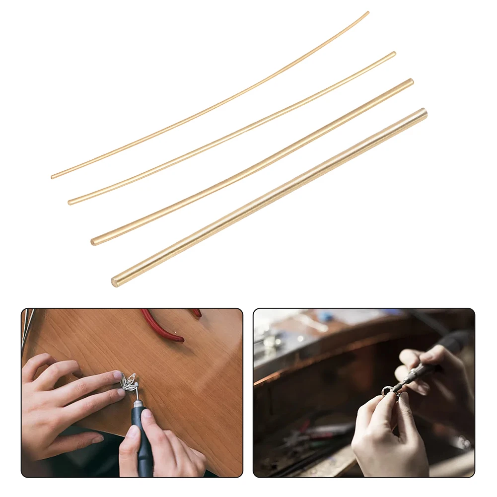4pcs Gold Soldering Wire Silver Welding Rods for Jewelry Repair Suitable for Metal Welding Diameter 0 5 to 1 5mm Length 50cm