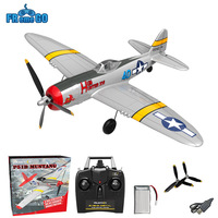 P47 Thunderbolt RC Plane 2.4G 4Ch RC Fighter 400mm Wingspan P47 RTF Aircraft One-key Aerobatic RC Warbird Airplane Toys Gifts