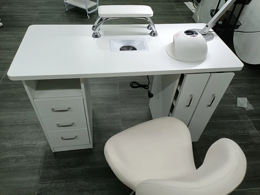 Multifuncional Nail Manicure Table, Móveis podem ser personalizados, Armazenamento Multicamadas