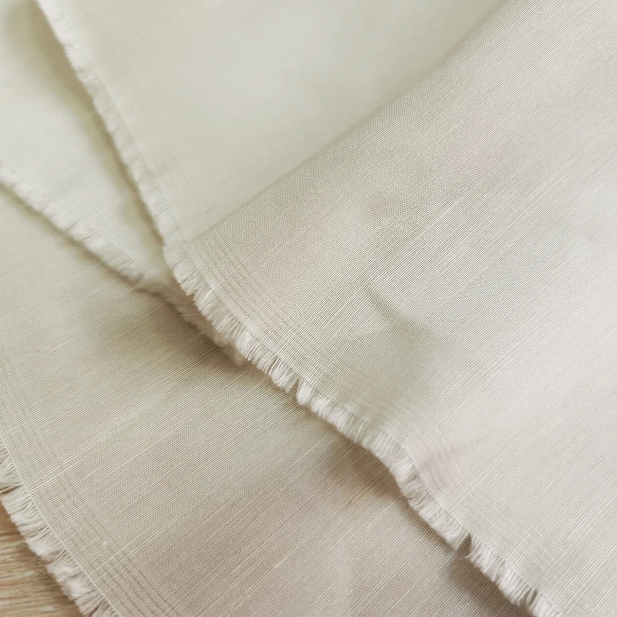 44\'\' Wide By Meters Heavy Silk Linen Material 25.8 Momme Slubbed Natural White Ivory Silk Flax Fabric Pants Wedding Gown Drape