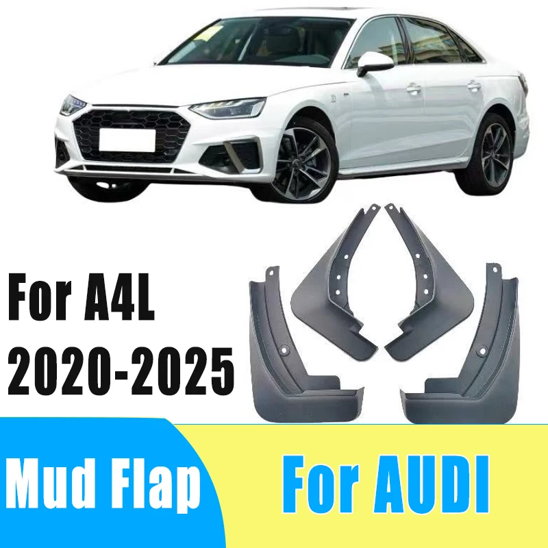 

4pcs Automotive Tire Mudguard Waterproof Prevent Mud Splashing Car Mud Flap Fender Trim Accessories For Audi A4L 2020-2025 2024