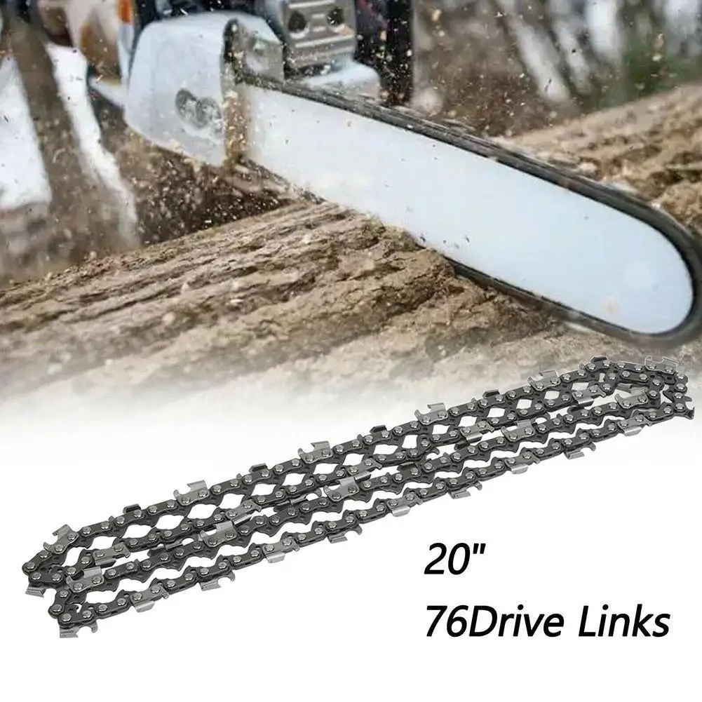 20 Inch 76 Links Replacement Chainsaw Saw Mill Ripping Chain For Timberpro 62cc 0.325 Model Smooth For Cutting Lumber T9g4