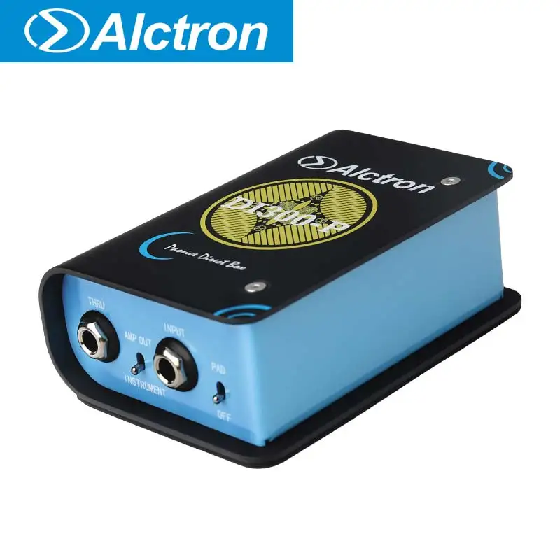 

Alctron DI300-P PASSIVE DI box used in studio, stage performance, clear and warm tone, plug and play, metal housing