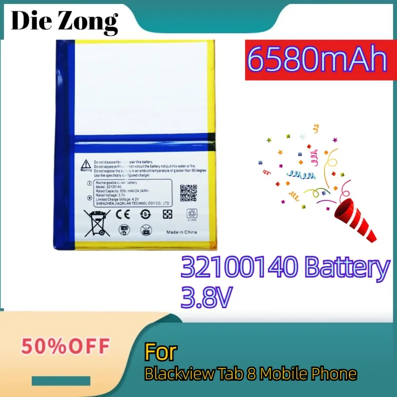 

New 32100140 Battery 6580mAh For Blackview Tab 8 Mobile Phone Bateria