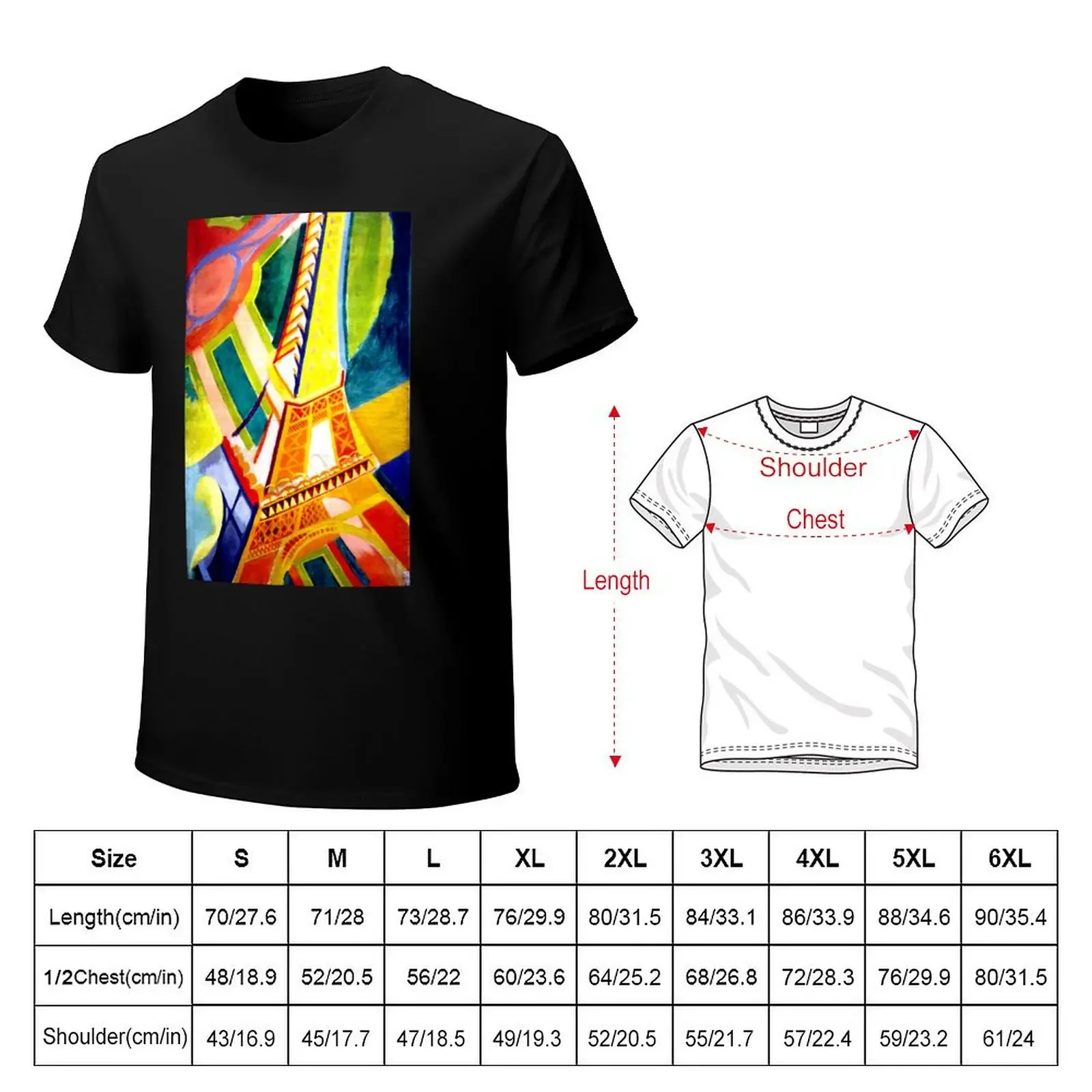 The Eiffel Tower by Robert Delaunay T-shirt sweat Blouse aesthetic clothes mens white t shirts