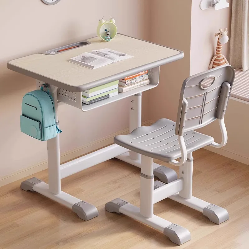 AOLIVIYA Installation-free Hand-cranked Lifting Children's Study Table Primary School Students Home Writing Homework Training Cl