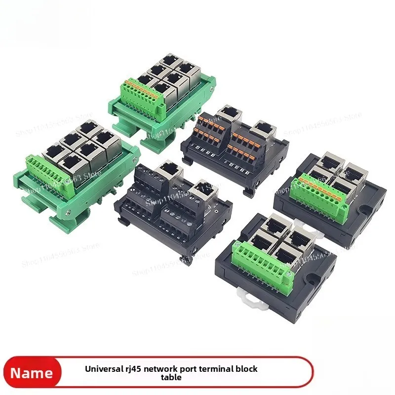 RJ45 to 8pin Terminal Block RS485 Bus Splitter Hub Ethernet Port Converter with Durable Crystal Head
