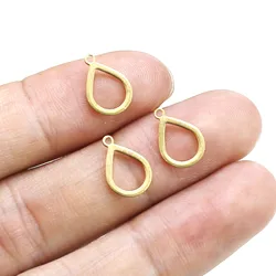 100pcs Teardrop Earring Charms, Drop Charm For Jewelry Making, Earring Findings, Bracelet Tags, 12.1x8.3mm -R2564