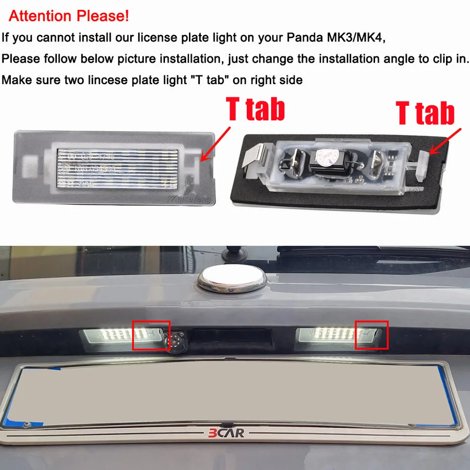 Telecamera Posteriore Impermeabile IP67 Per Fiat Panda Mk3 Mk4 (2003-2012), Con Visione Notturna E Grandangolo 170°
