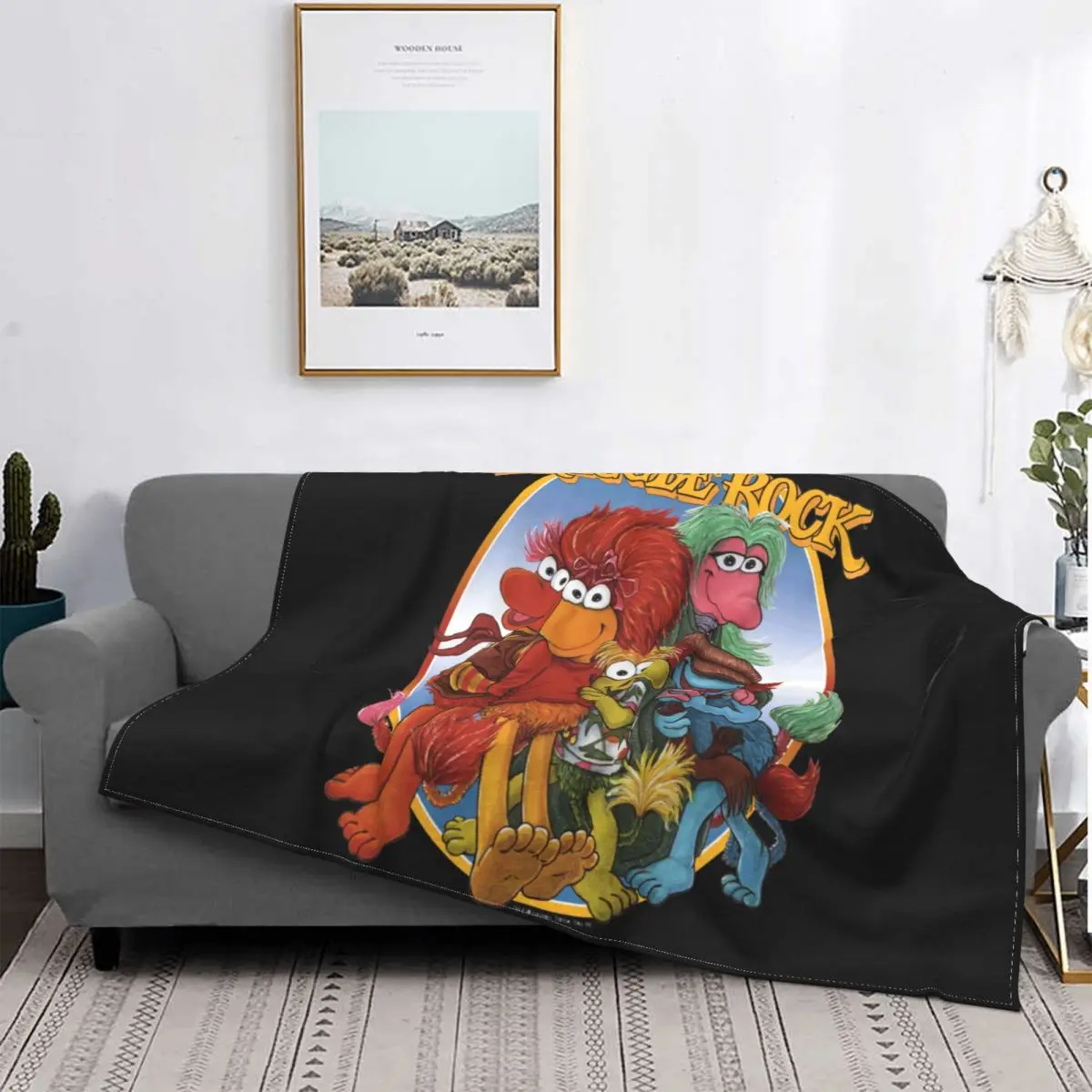 Fraggle Rock Tv Show Group Hug Licensed Blanket Quilt Textile Microfiber Bedding Throws Mechanical Wash