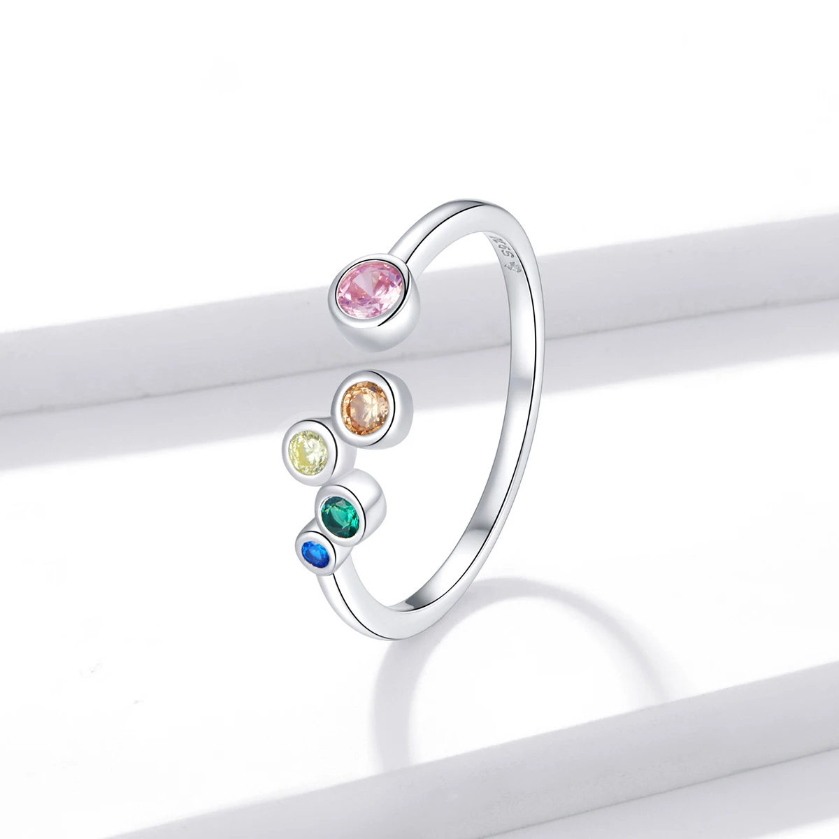 

Colorful Ring Jewellery Women Colorful Bubble Ring for Women Silver 925 Rings Birthday Gift Opening Ring New 2024