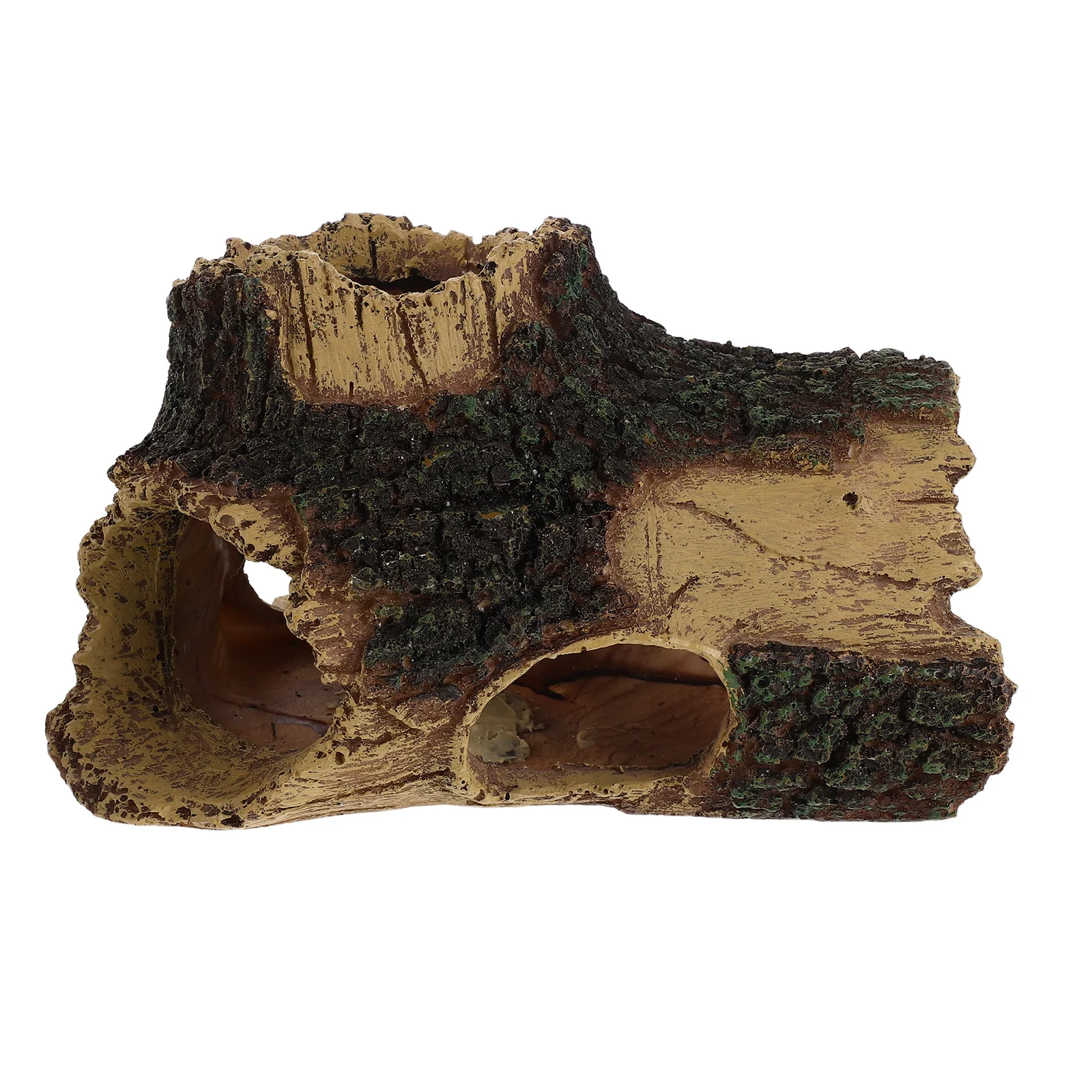 

Aquarium Decoration Tree Trunk Resin Hollow Log Faux Fish Tank Hideout For Shrimp Turtle Betta Root Ornament Landscape