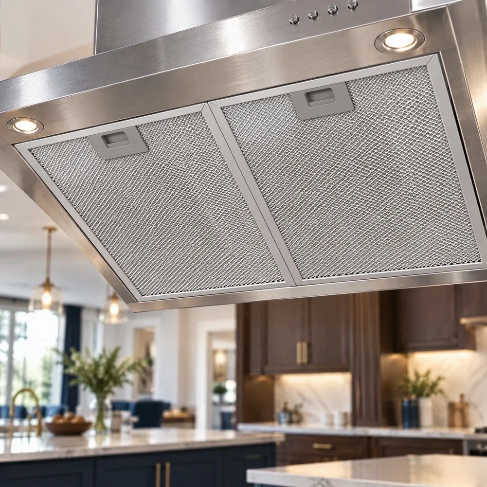 Washable 5 Layer Aluminum Mesh Range Hood Filter Replacement For Vissani WA0575 30 Inch Pyramid Wall Mount Kitchen Ventilation