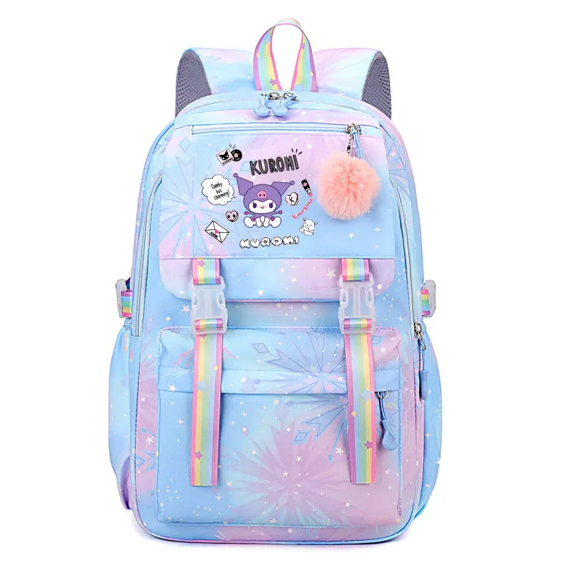 Kuromi-Sac à dos étanche de grande capacité pour l'école, sac de cosplay anime Kawaii, sac de voyage pour étudiant, cadeau pour fille