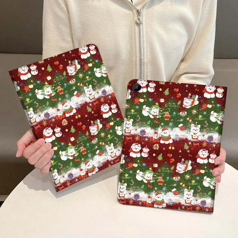Christmas Art Patterns Tablet Case For Samsung Galaxy Tab S7 S8 S9 S10 FE Plus Lite 11 12.4 13.1 Inch 2