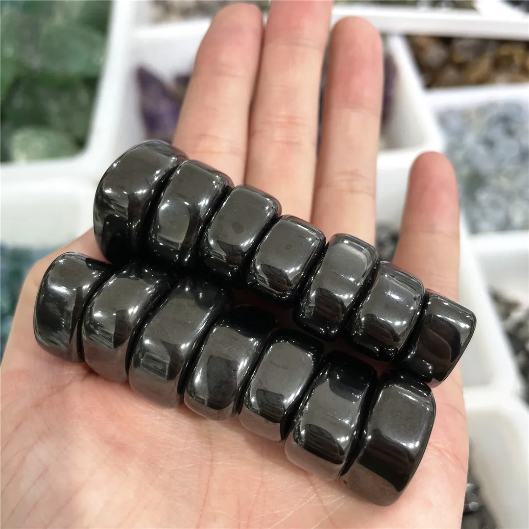 2-3cm Polished Magnetic Black Lodestone Magnet Healing Chakras Stones Yoga Decor Loadstone Human Field Balance Palms