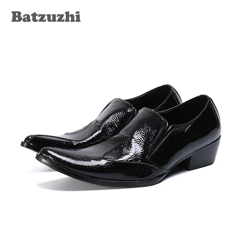 

Batzuzhi Luxury Male Formal Party Flats Shoes Formal Genuine Leather Business Shoes Zapatos Hombre Party and Wedding Shoes Men