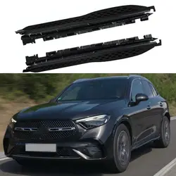 FTAPACCE 2PCS Side Steps Running Boards Nerf Bars Side Pedals Fits for Mercedes Benz GLC 300 X254 2023 2024 Aluminum Black