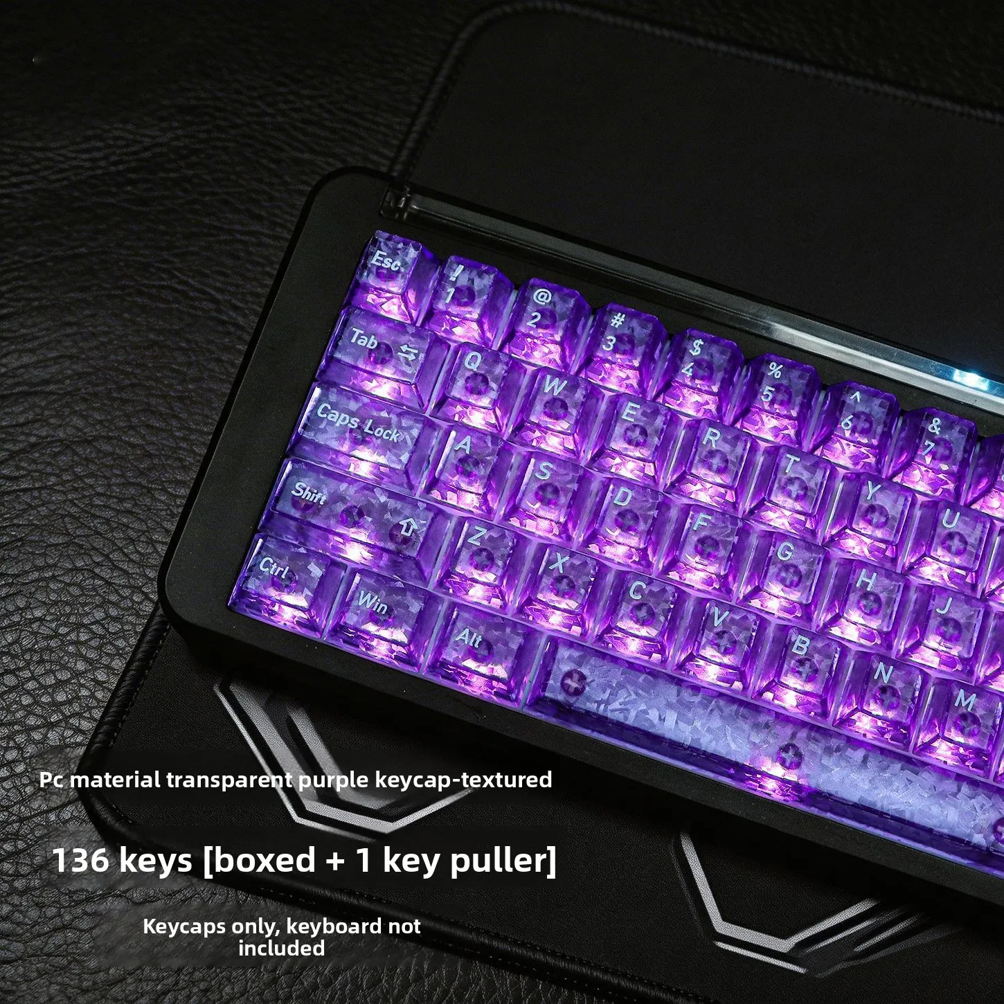 WEIKAV Carbon Fiber Textured Keycap Cherry Profile Customized PC for Mad 60he Aula Win60 Wooting60 Keyboard NUT75 Lucky65