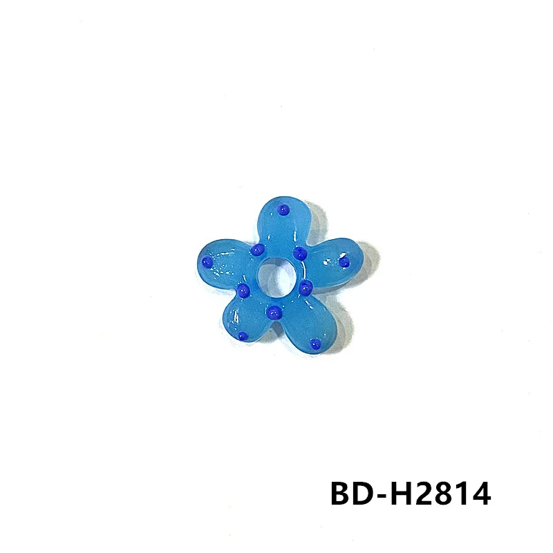 2Stück Dopamine farbige hohle Blumen Glasperlen INS Mini Blumen Charm Anhänger DIY Handgemachte Schmuckzubehör Bastelzubehör für Handwerker Perfektes Feiertagsgeschenk zur Armbänder Halsketten Herstellung – Detail 17