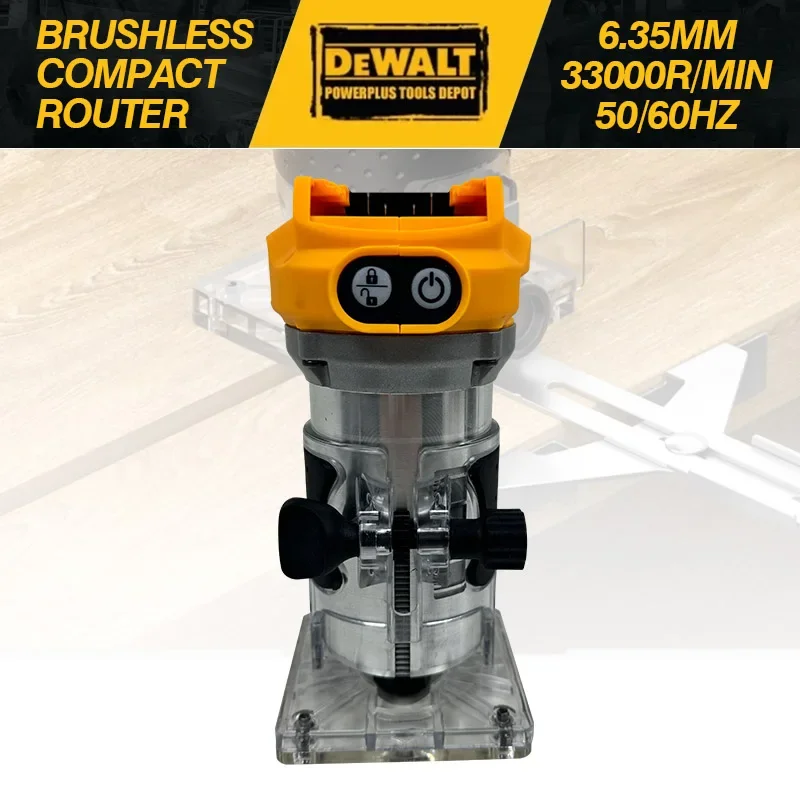 Dewalt 33000RPM Brushless Electric Trimmer Cordless Woodworking Trimming Machine Wood Router Milling Engraving Slotting Machine