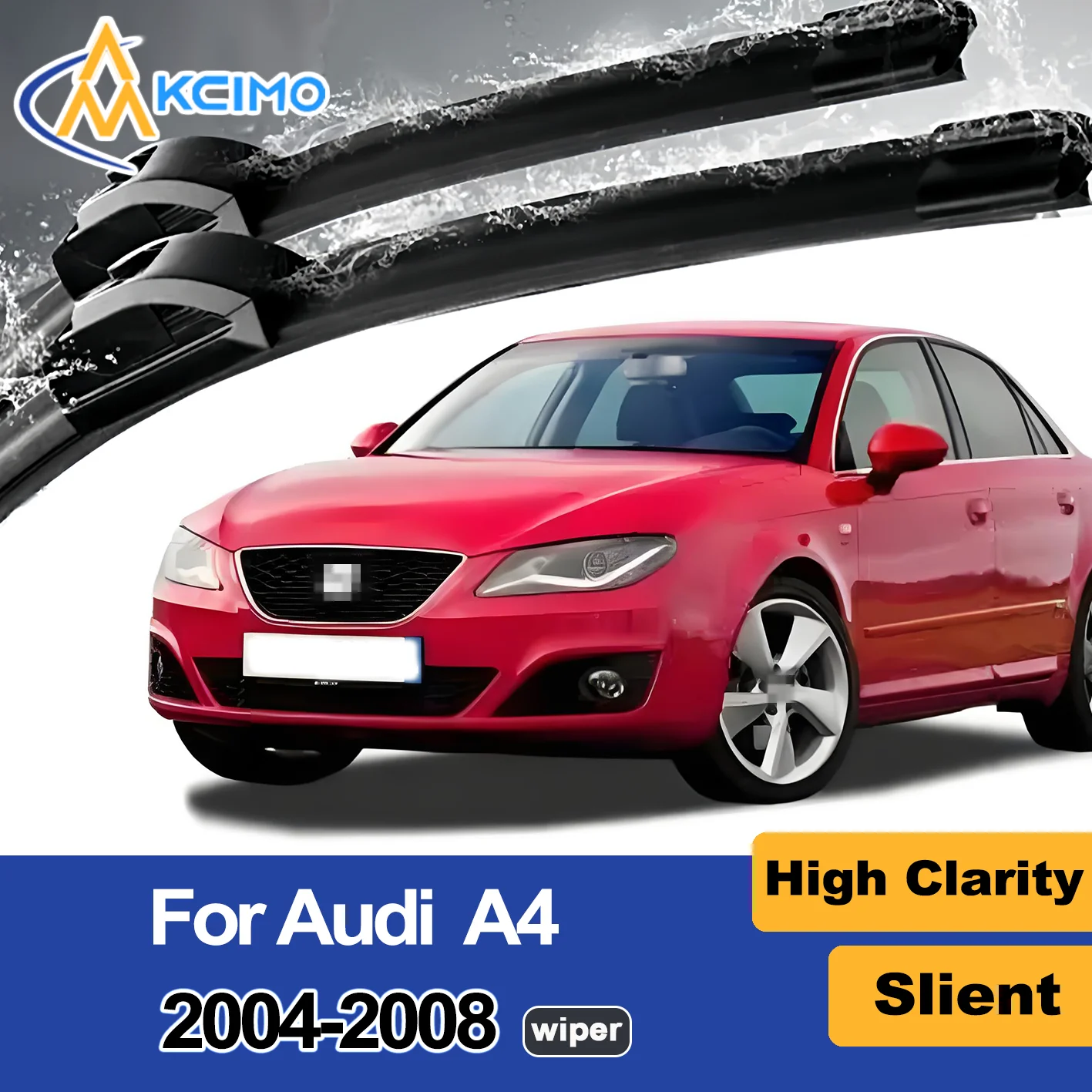 

2PCS Universal Wiper Blades for Audi A4 B7/8E/8H 2004-2008 SEAT Exeo/S4/RS4 Front Windshield Accessories 2008 2007 2006 2005