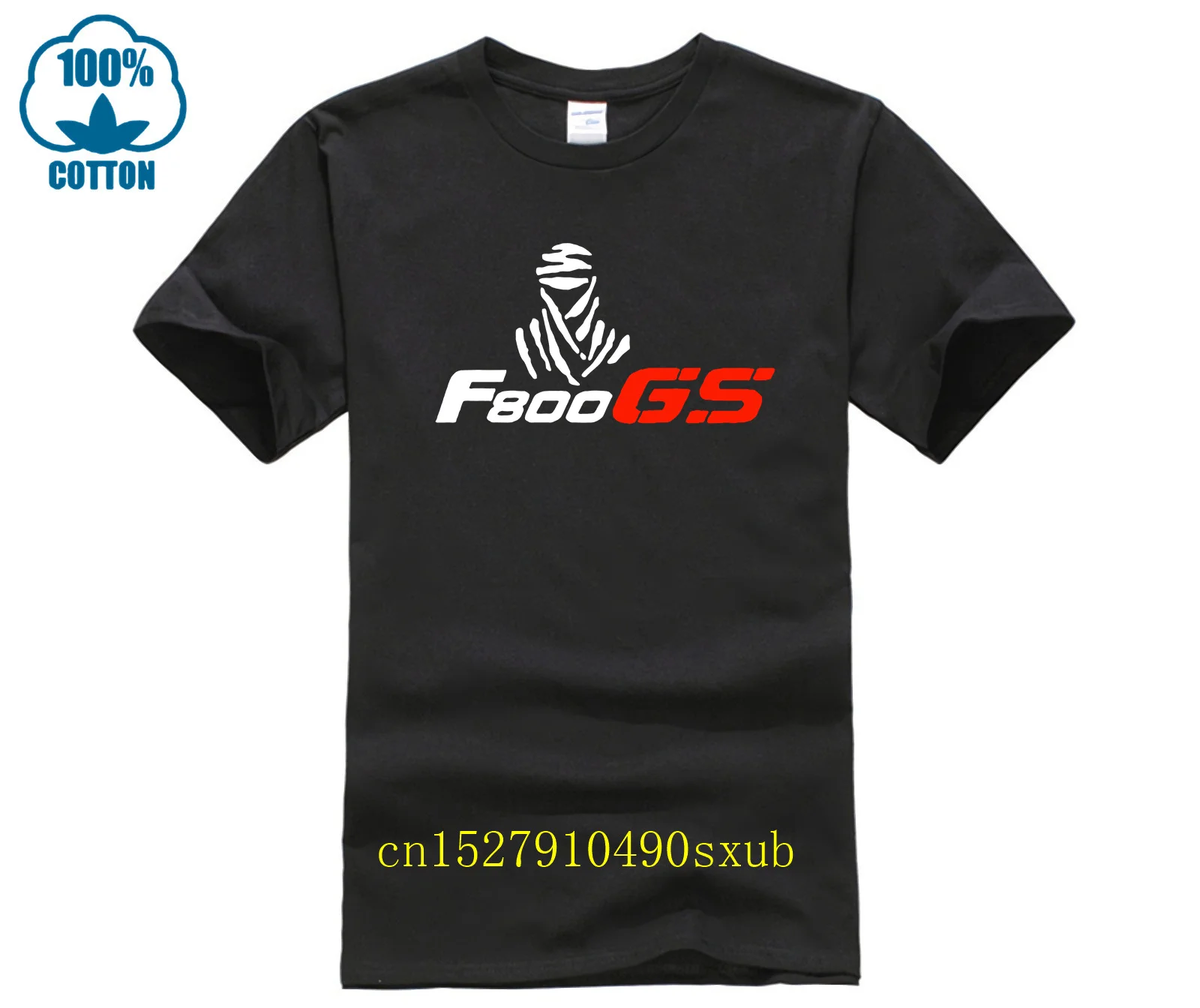 F800 DAKAR T-SHIRT MOTORRAD Men Women Summer 100 Cotton Black Tees Male Newest tshirt