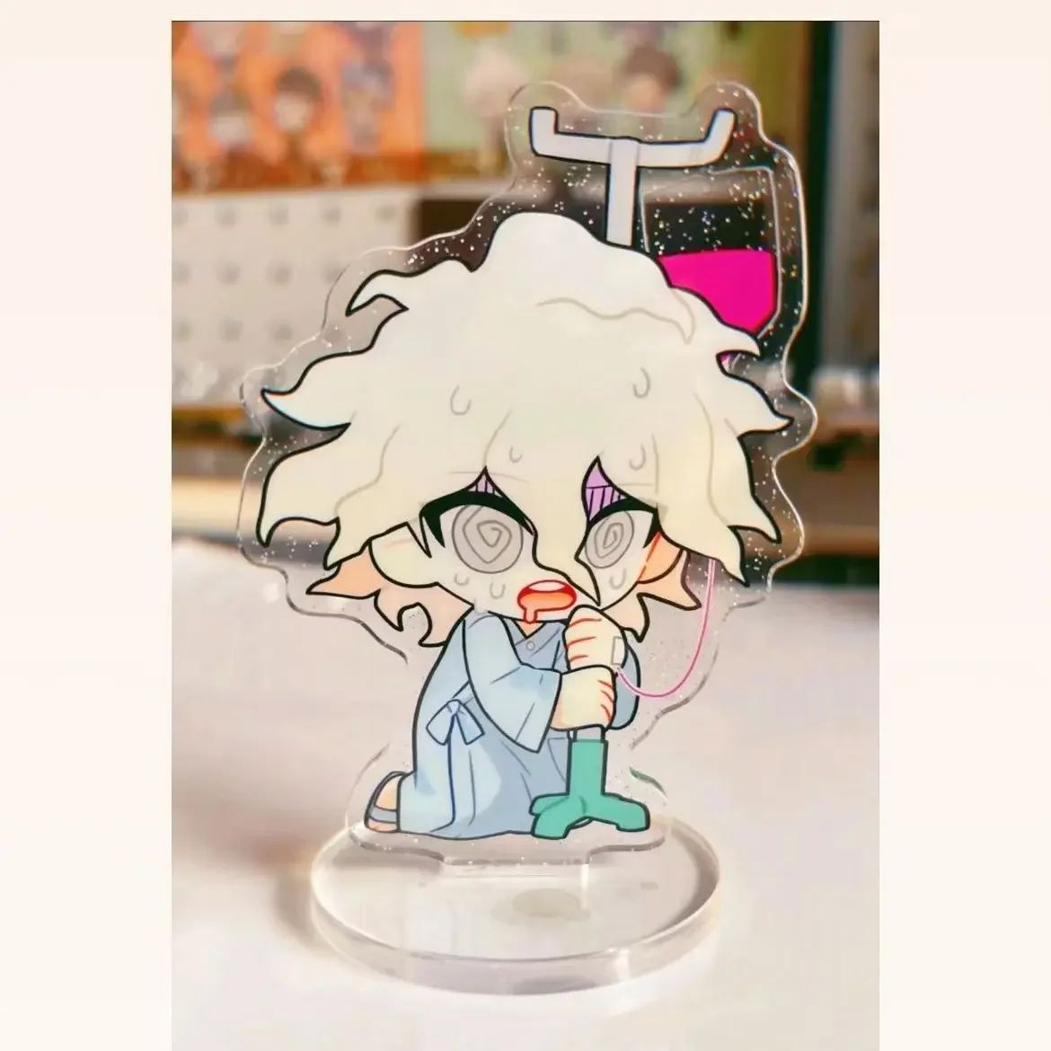 Game Danganronpa Anime Figure Komaeda Nagito Acrylic Stands Model Plate Desk Decor Prop Standing Sign Fans Gift